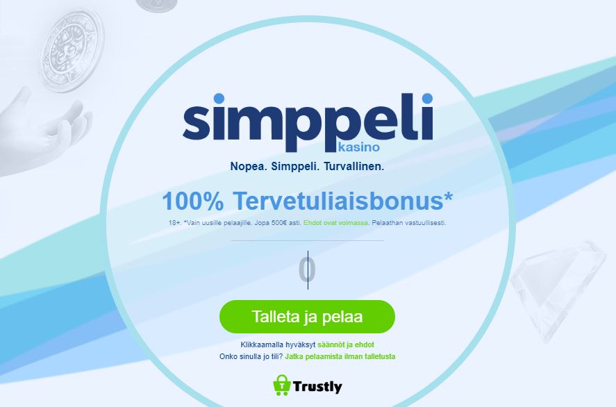 Simppeli tervetuliaisbonus