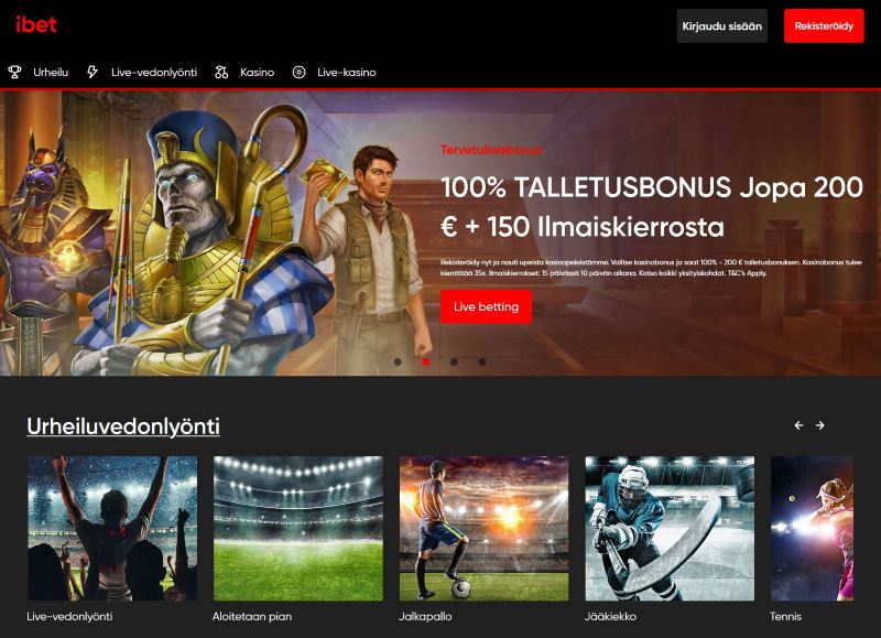 ibet casino etusivu