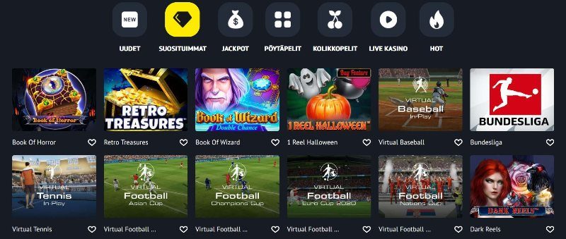yonibet casino suosituimmat pelit