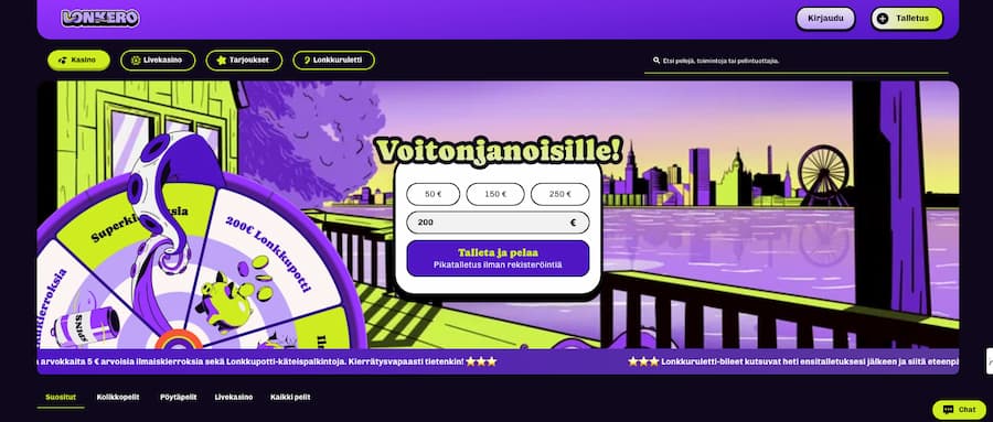 lonkero kasino arvostelu ja kokemuksia