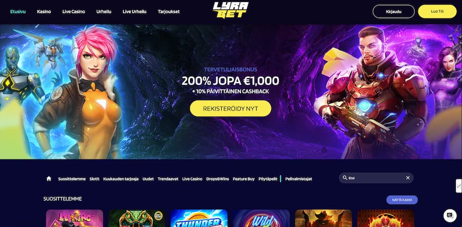 lyrabet casino arvostelu